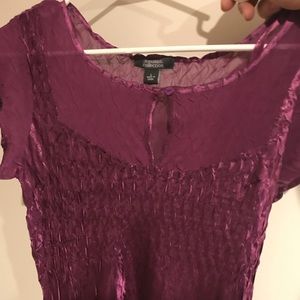 Dress barn large pink satin scrunchie dress